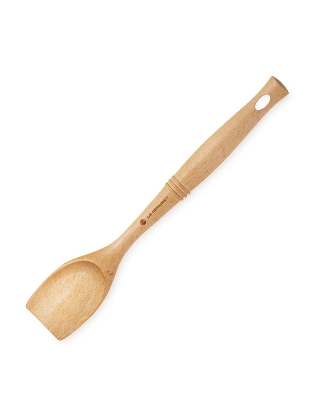 LE CREUSET 12.75" Wooden Scraping Spoon Spatula Beech Wood NWT